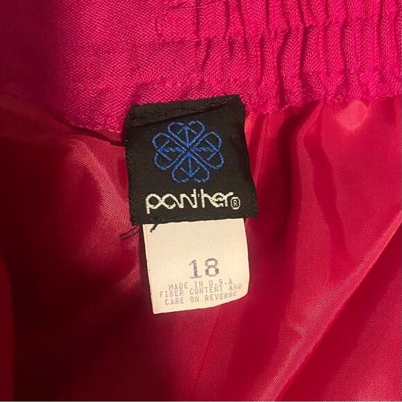 Vintage Panther Women’s Mid Length Magenta/Pink Pencil Skirt Size, L/32” Waist - Picture 7 of 8